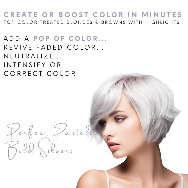 Watercolors Intense Metallic Color Depositing Sulfate & Paraben Free Shampoo, Maintains & Enhances Haircolor - Silver 33.8 oz - Image 3